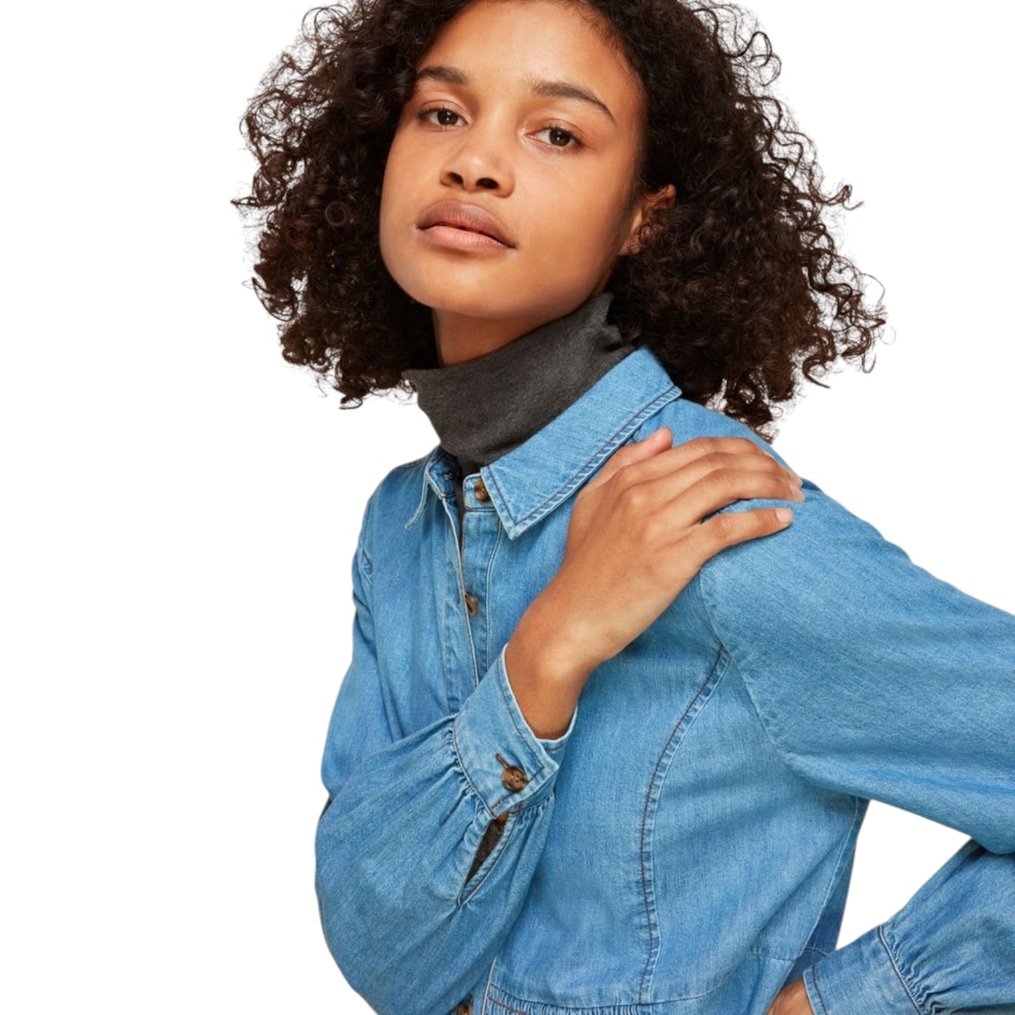 Whistles Denim Chambray Dress - 16 - NEW