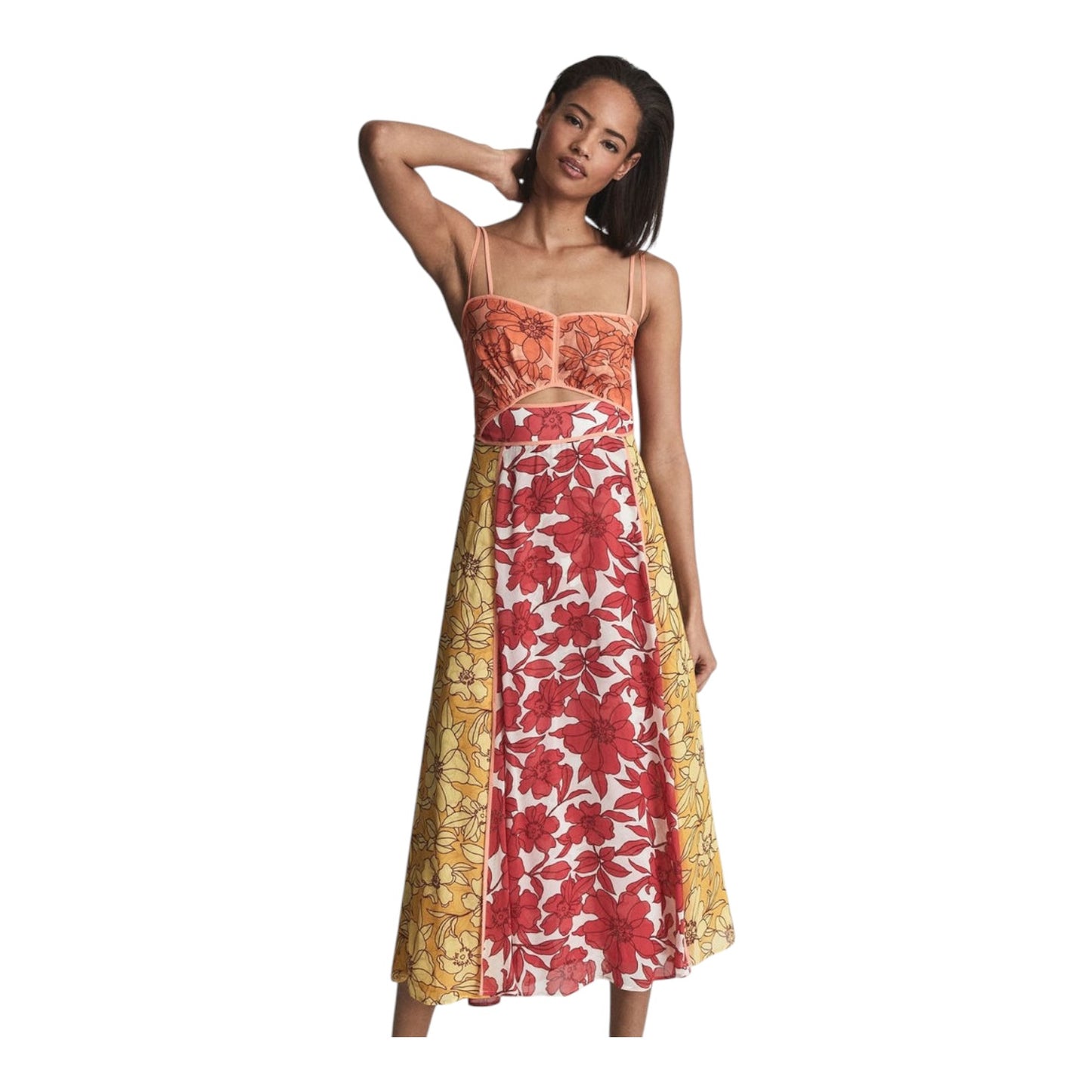 Reiss Isla Cut-Out Midi Dress - 8