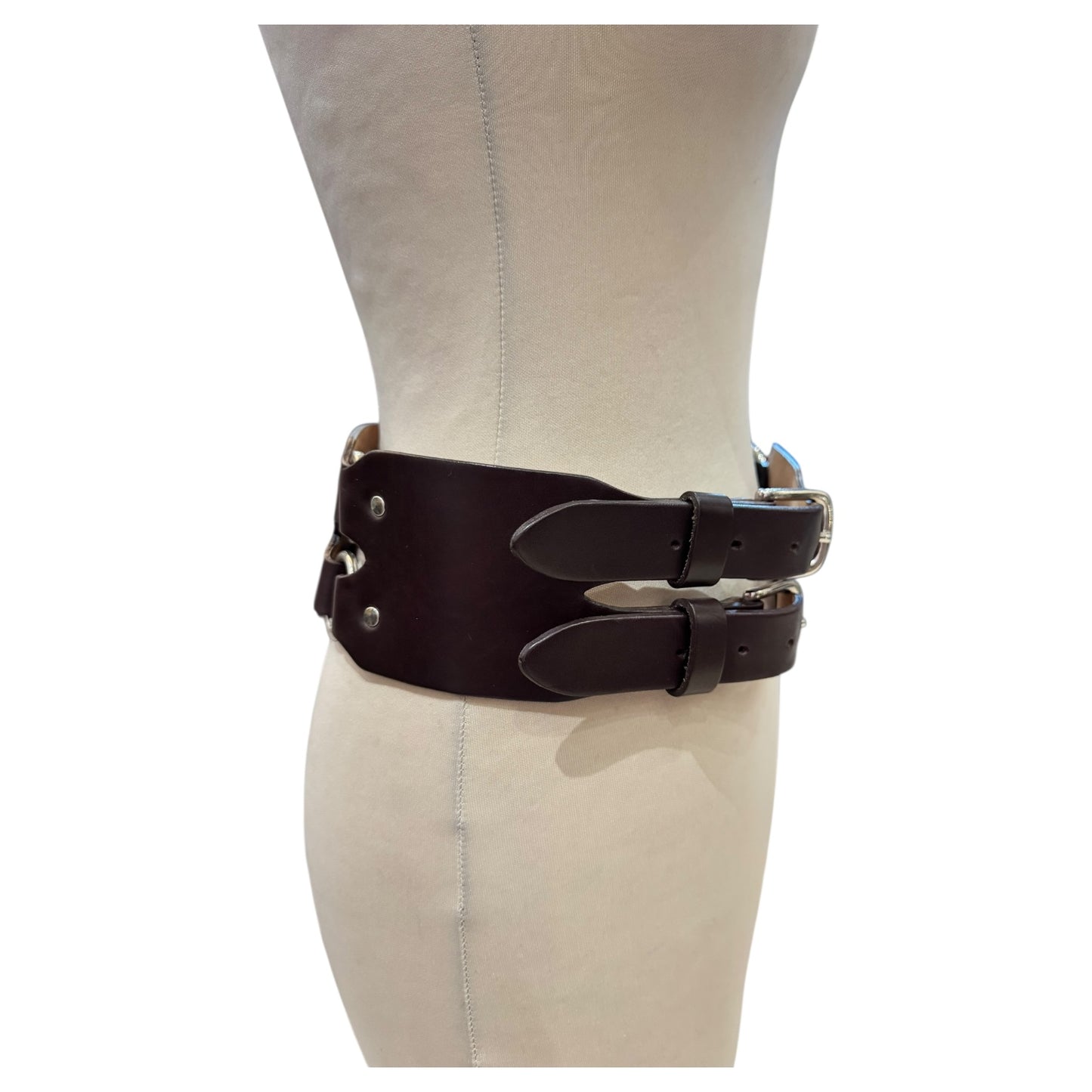 Amanda Wakeley Brown and Silver Belt - M