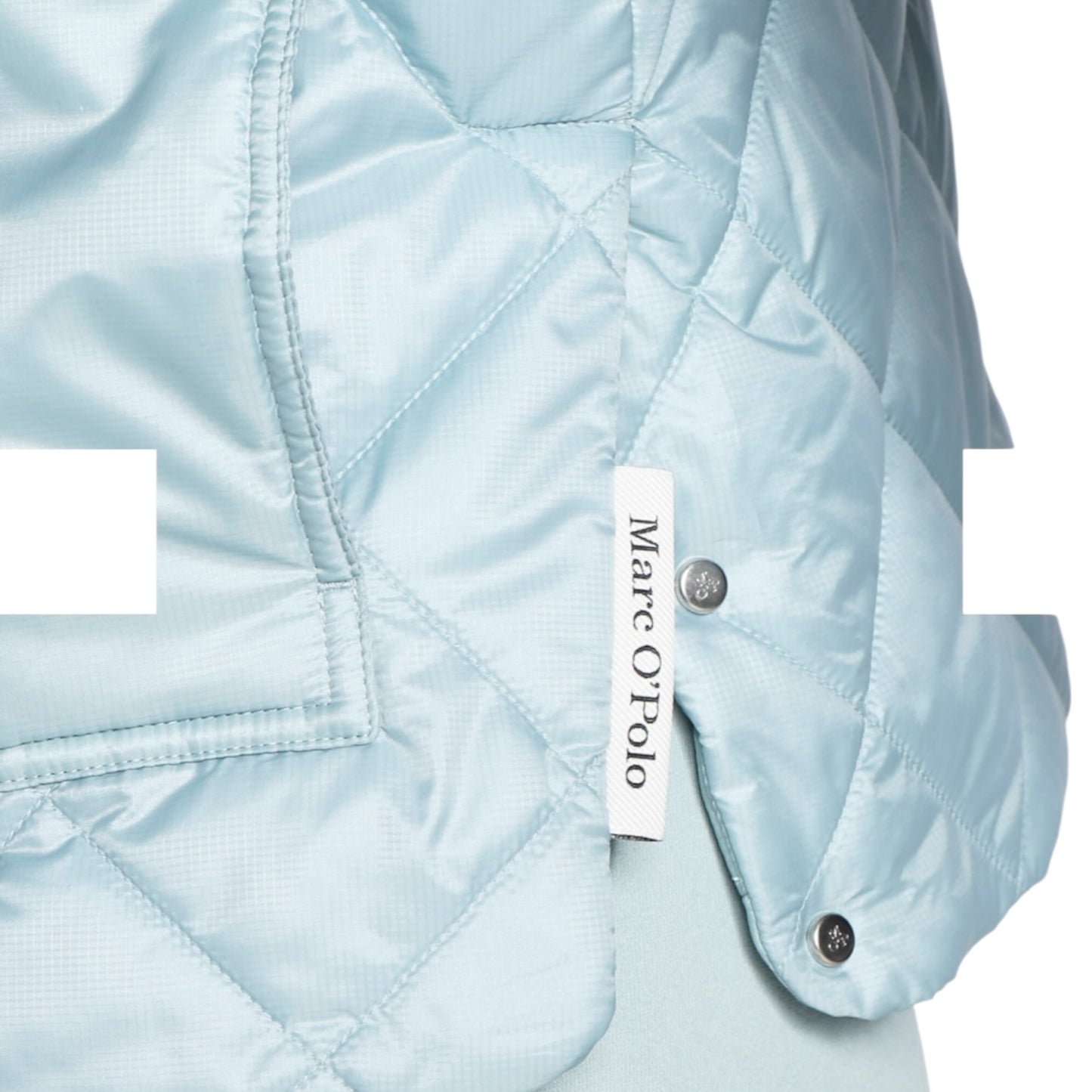Marc O'Polo Light Blue Crop Puffer Jacket - 10/12
