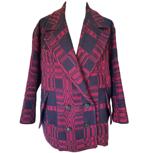 Isabel Marant Maroon and Navy Jacket - 12