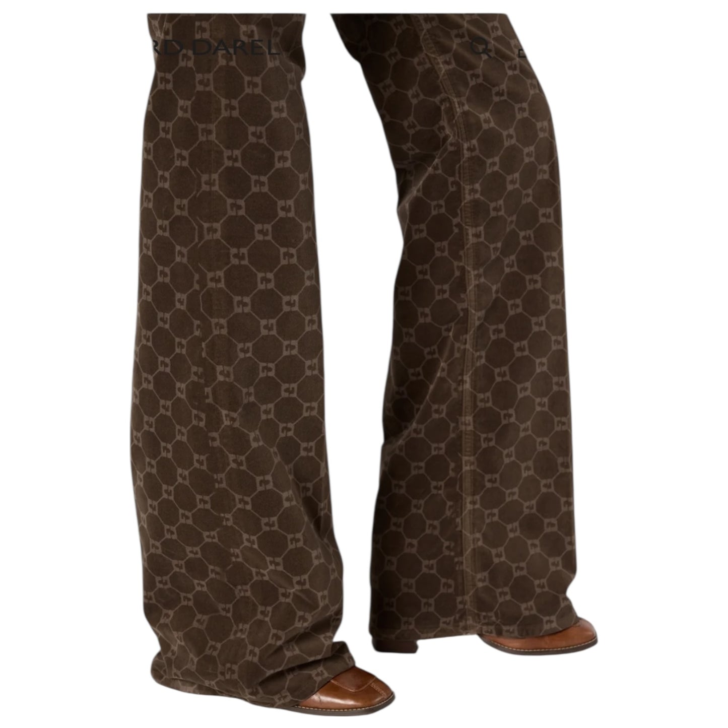Gerard Darel Flared Brown Corduroy Trousers - 12