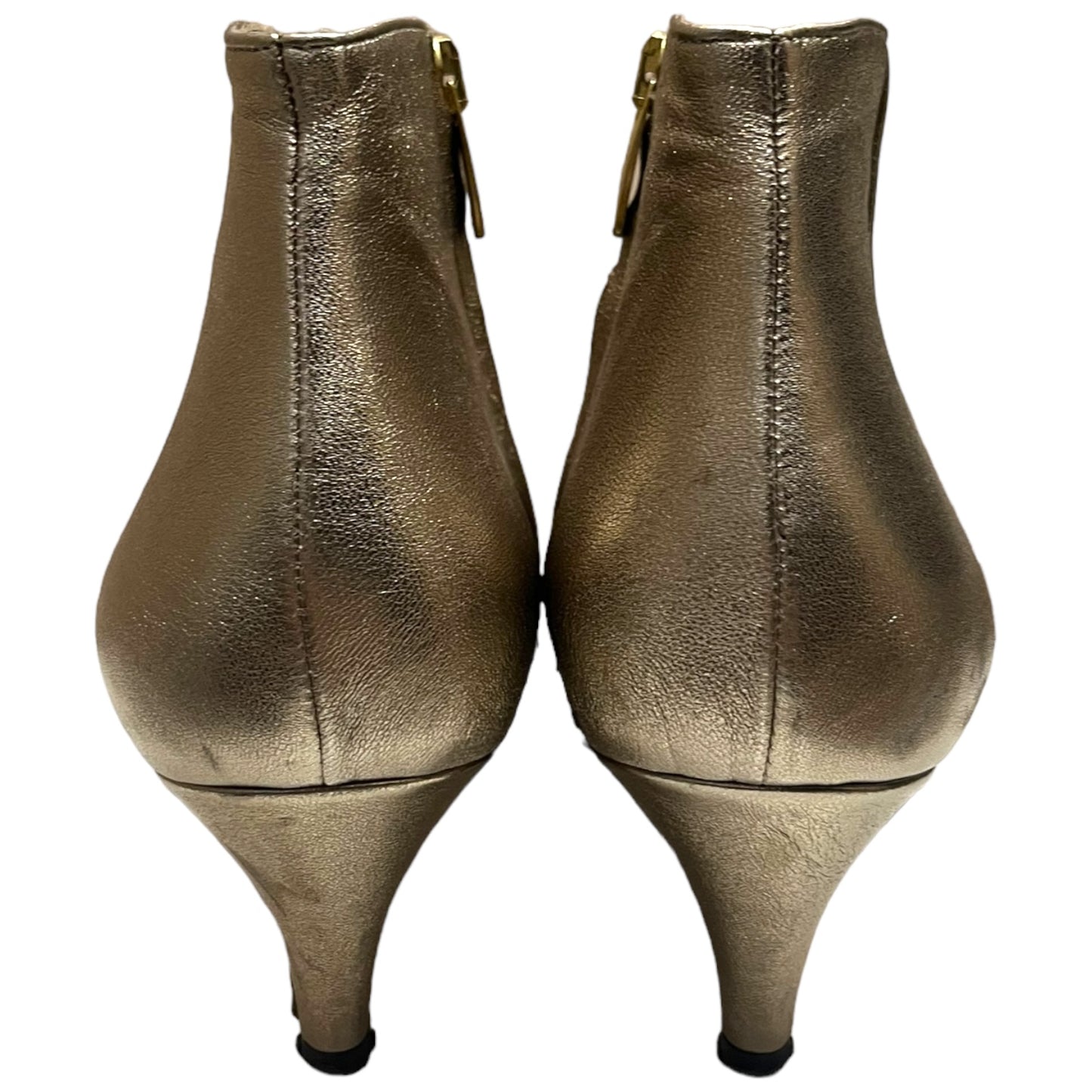 The Seller Gold Heeled Ankle Boots