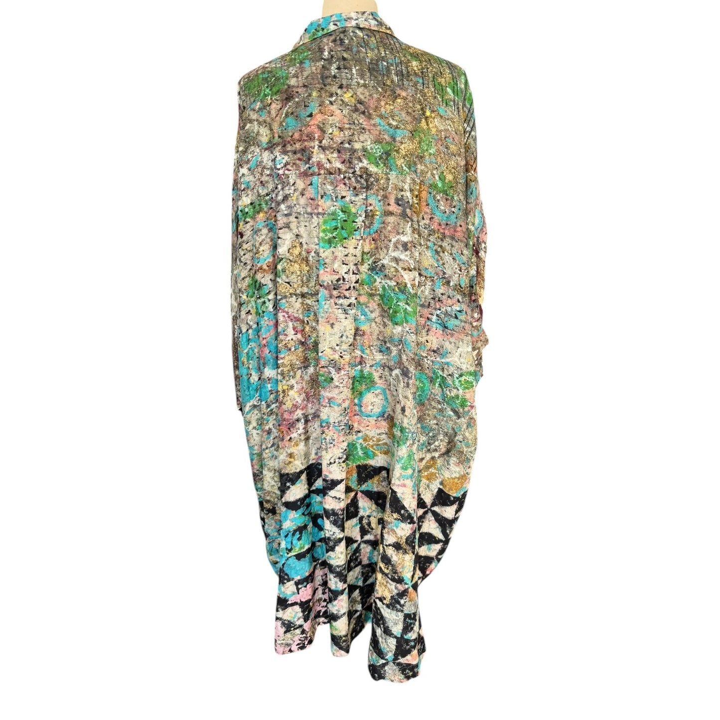 Yavi Silk Patterned Dress - 18