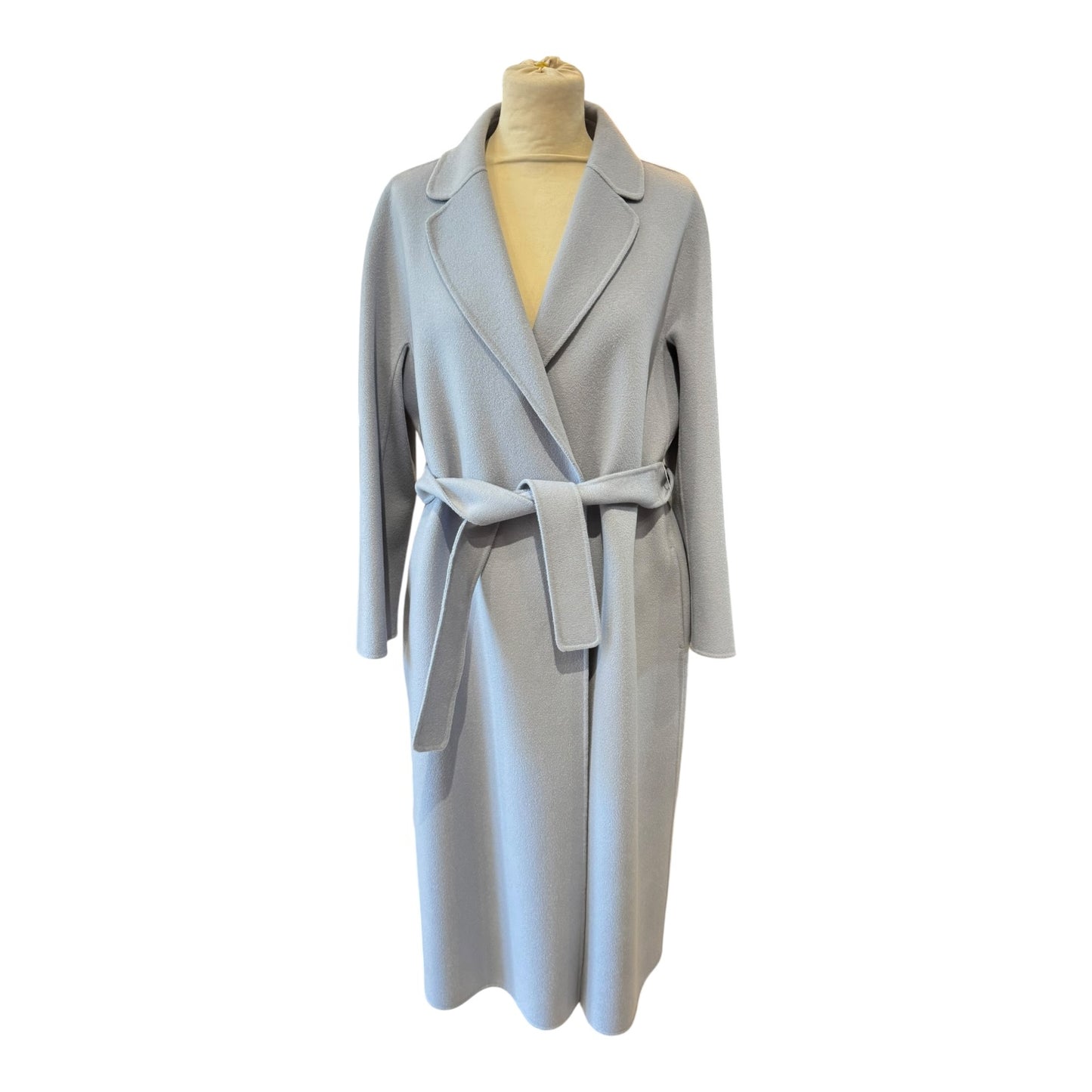 S Max Mara Messi Coat in Blue Grey - 12