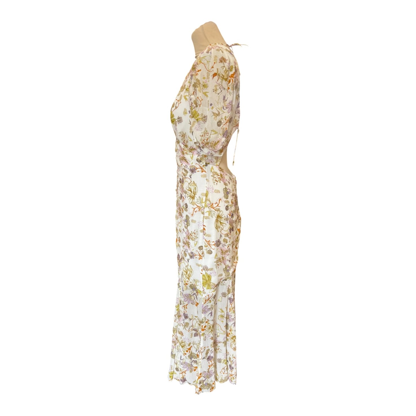 Reiss Naia Floral Open Back Maxi Dress - 8