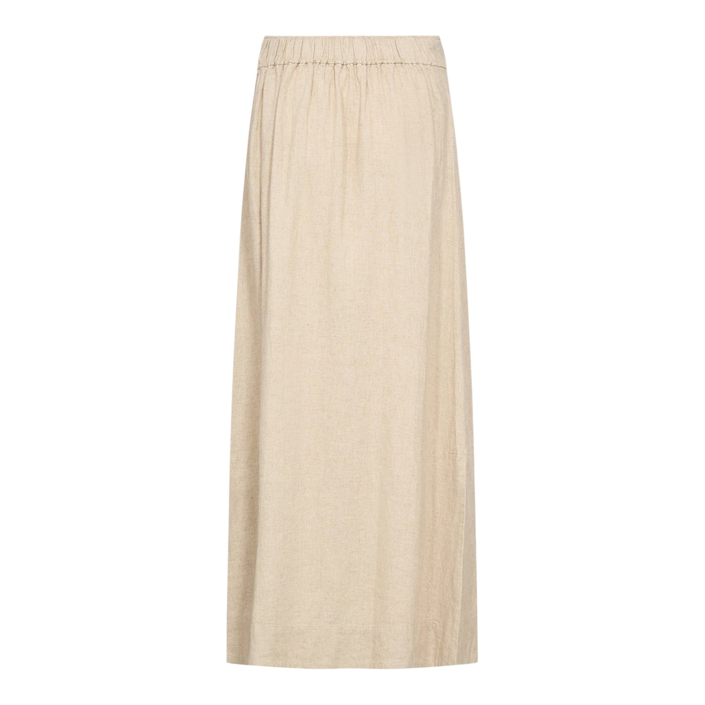 Levete Beige Linen Maxi Skirt - 10