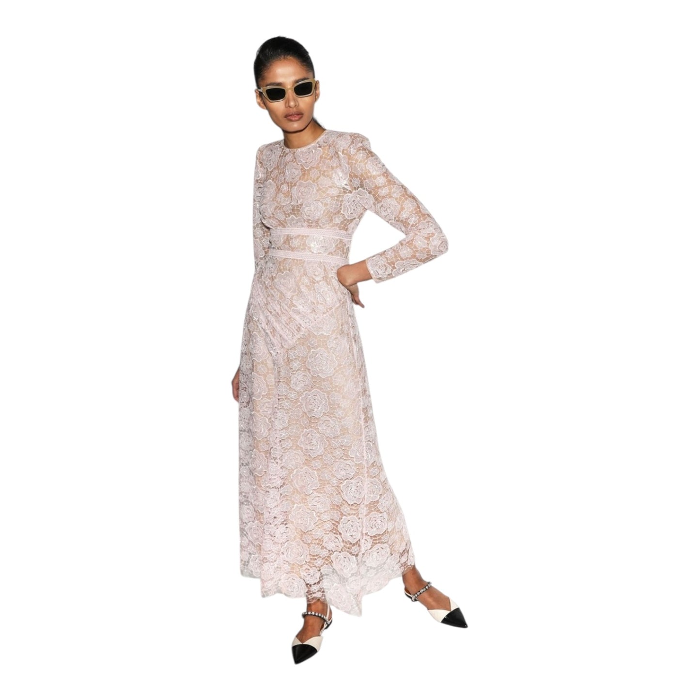 Self-Portrait Rose Lace Maxi Dress - 12
