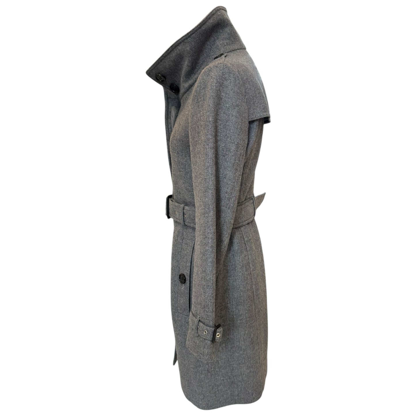 Burberry Grey Gibbsmore Coat - 10