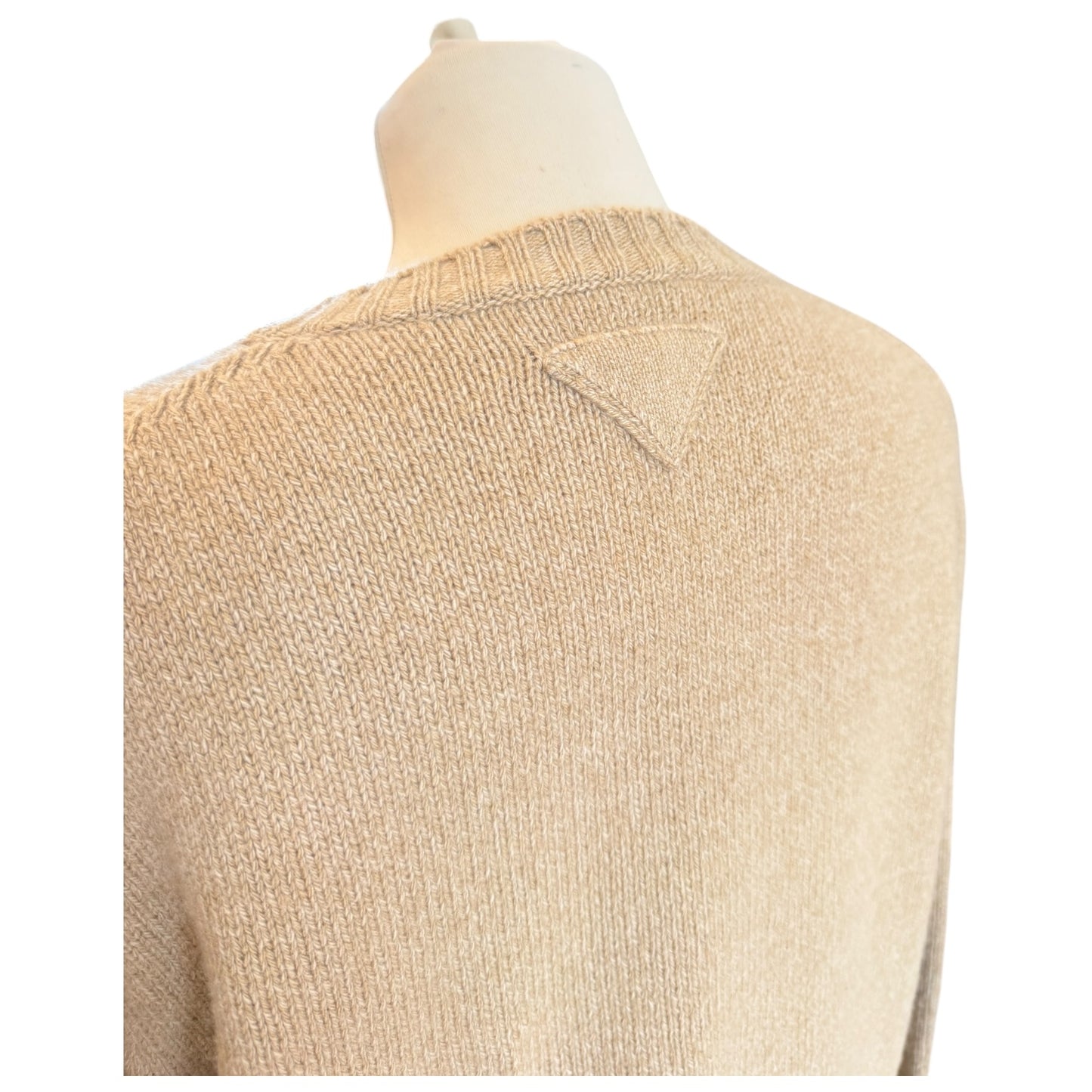 Prada Beige Longline Wool and Cashmere Cardigan - 10/12