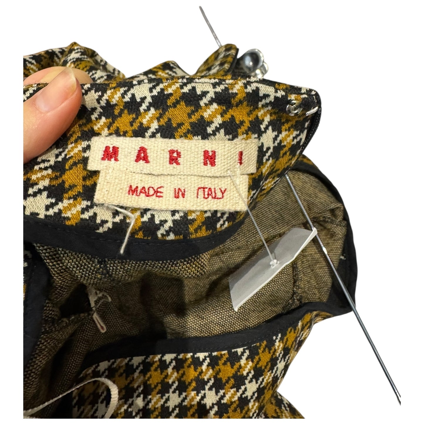 Marni Navy and Mustard Midi Skirt - 12