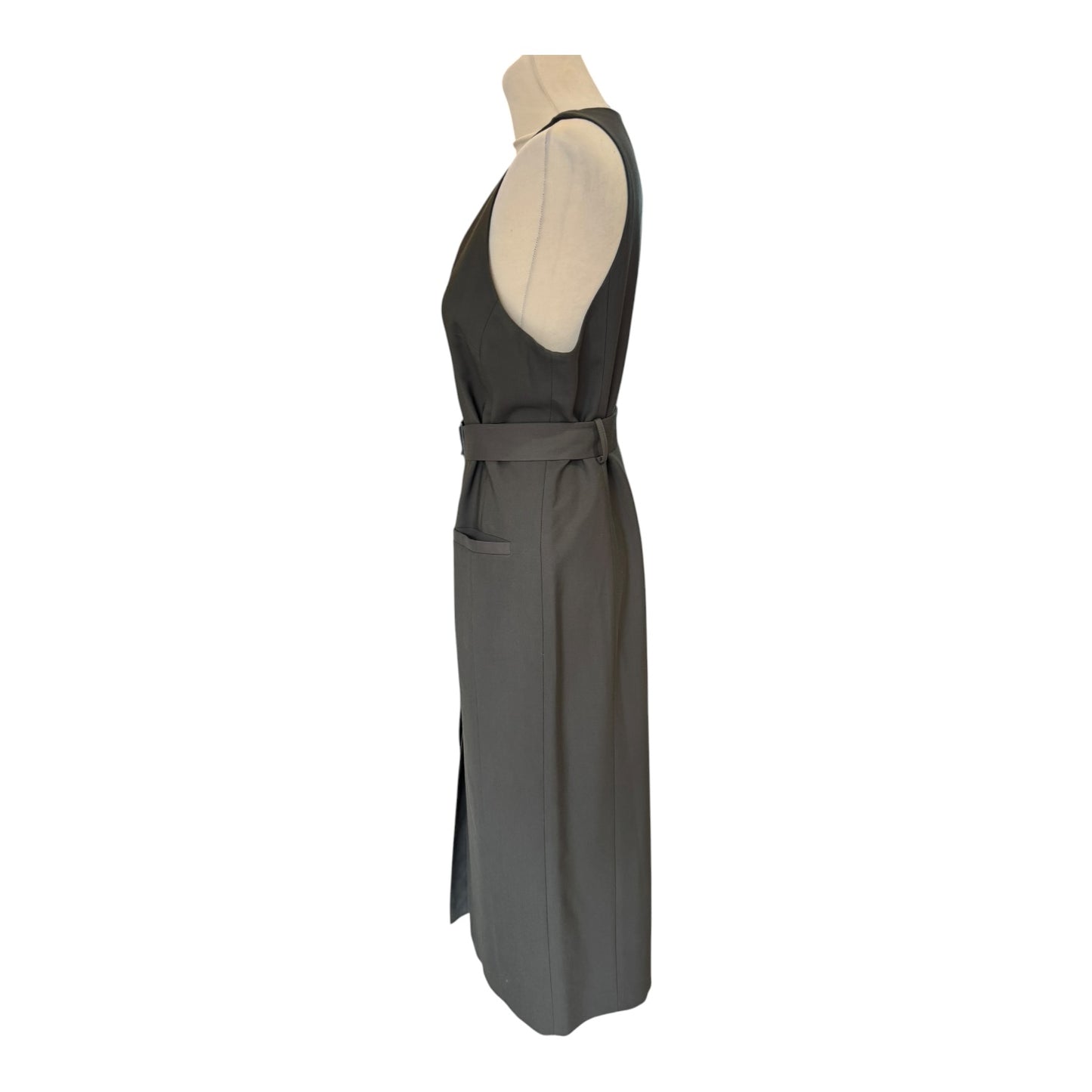 Massimo Dutti Khaki Midi Dress - 12
