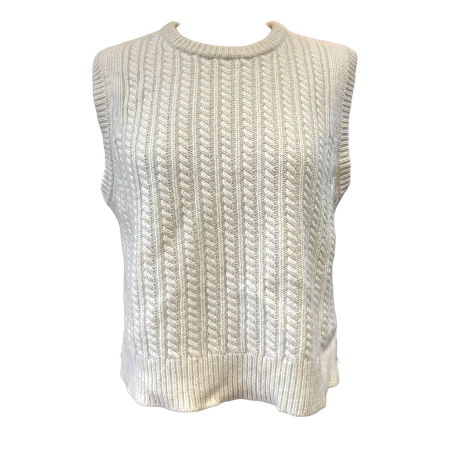 Me + Em Cream Wool and Cashmere Sweater Vest - 12/14