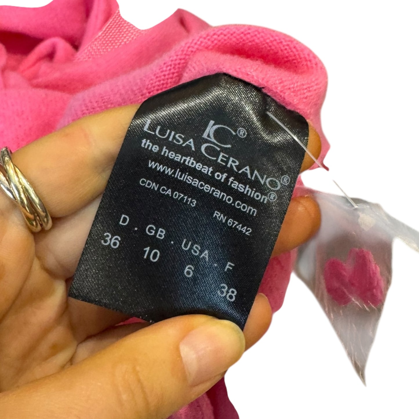 Luisa Cerano Pink Wool and Cashmere Hoodie - 14 - NEW