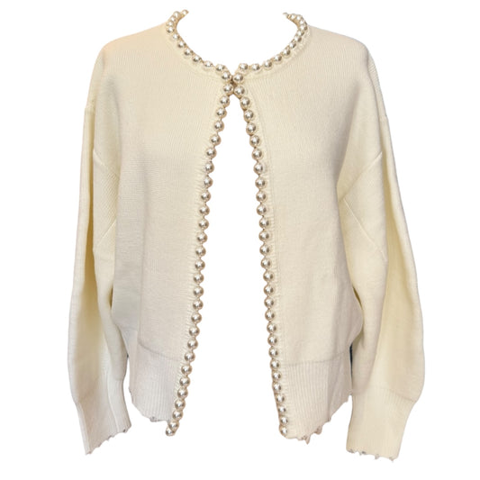 Charlotte & Tess Cream Pearl Cardigan - 14