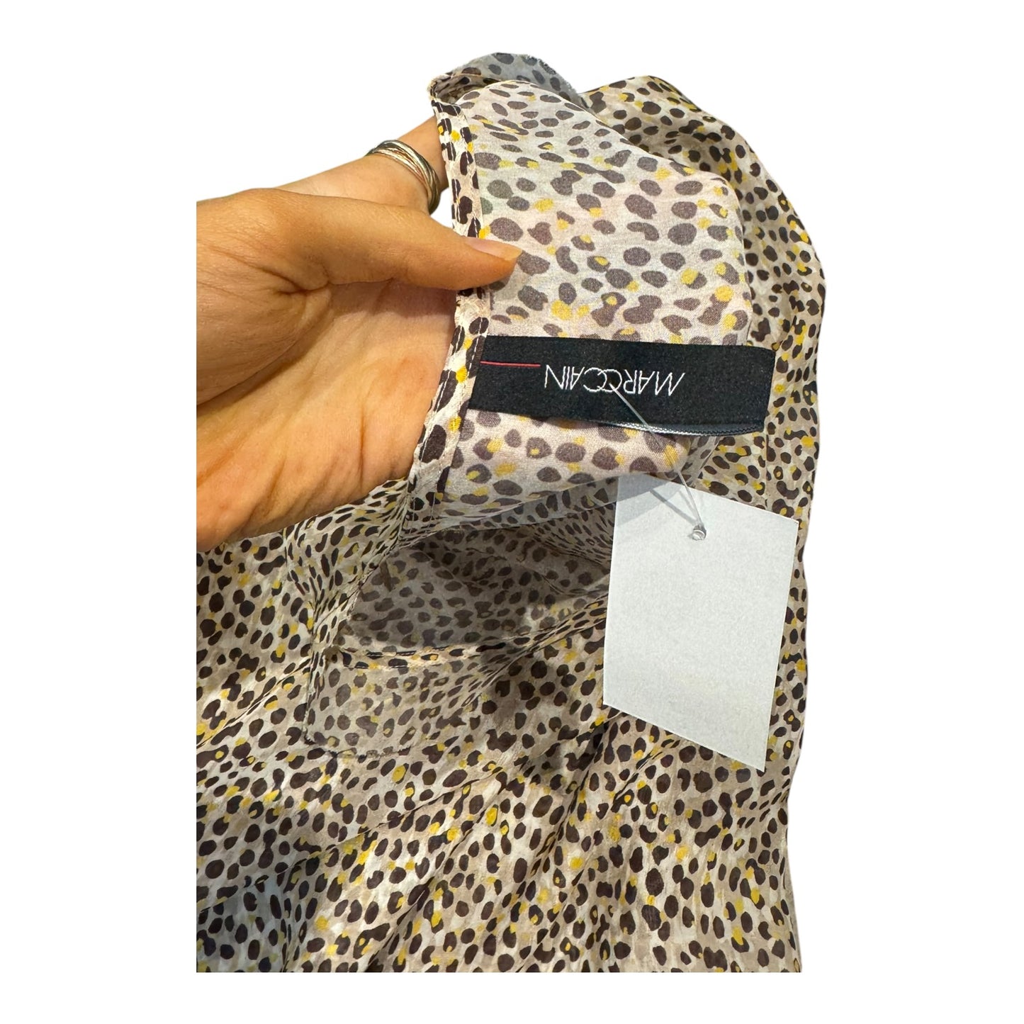 Marc Cain Animal Print Silk Top - 10