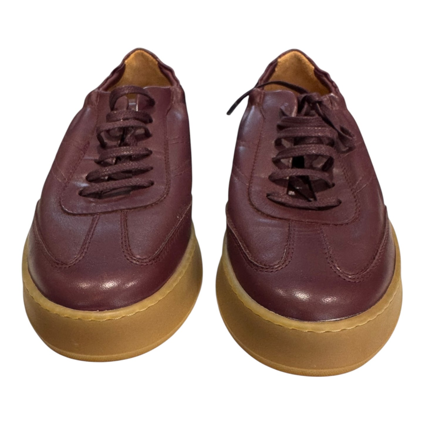 Russell & Bromley Maroon Rouched Back Trainer - 40/7