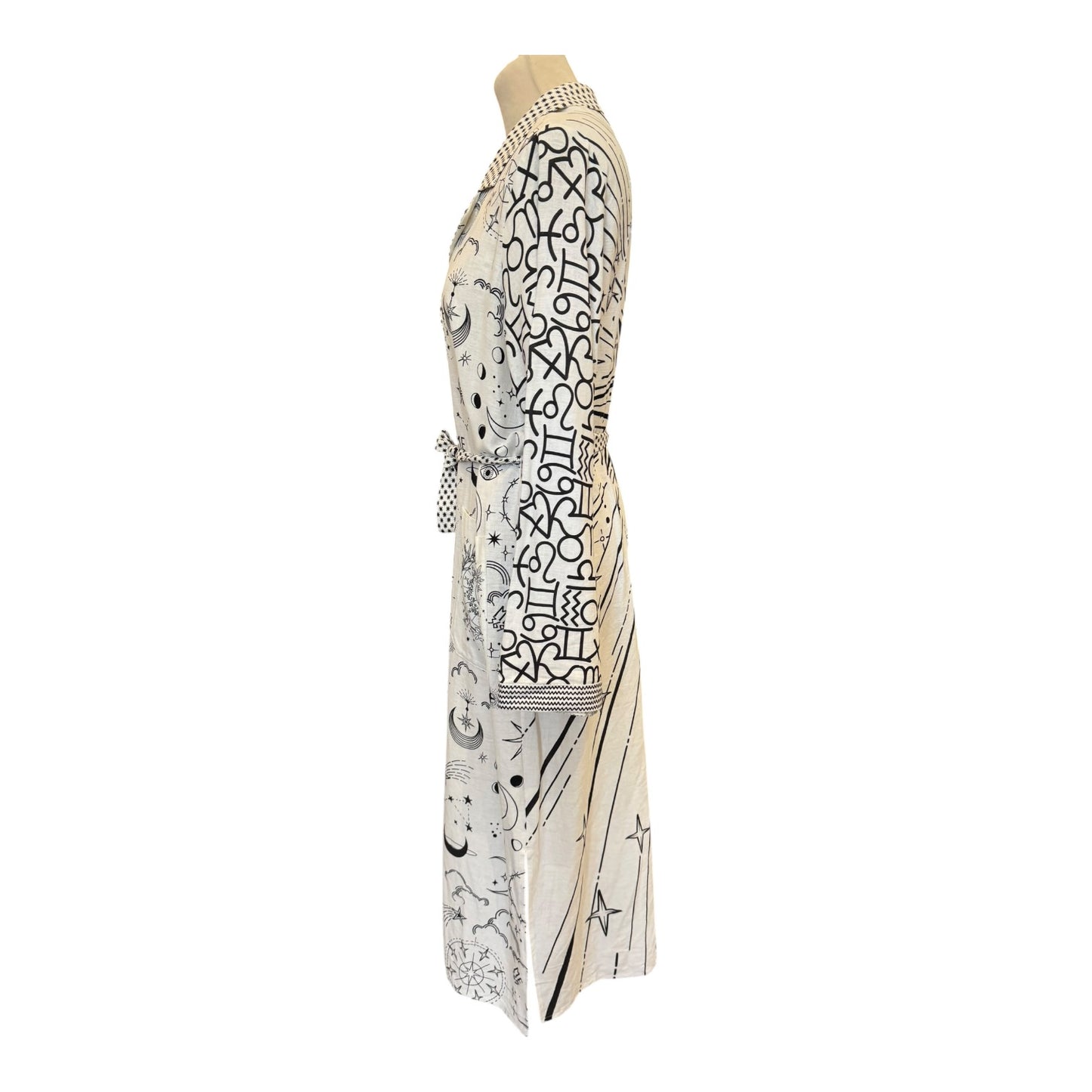 ME369 Zodiac Print Nova Linen Shirt Dress - 10