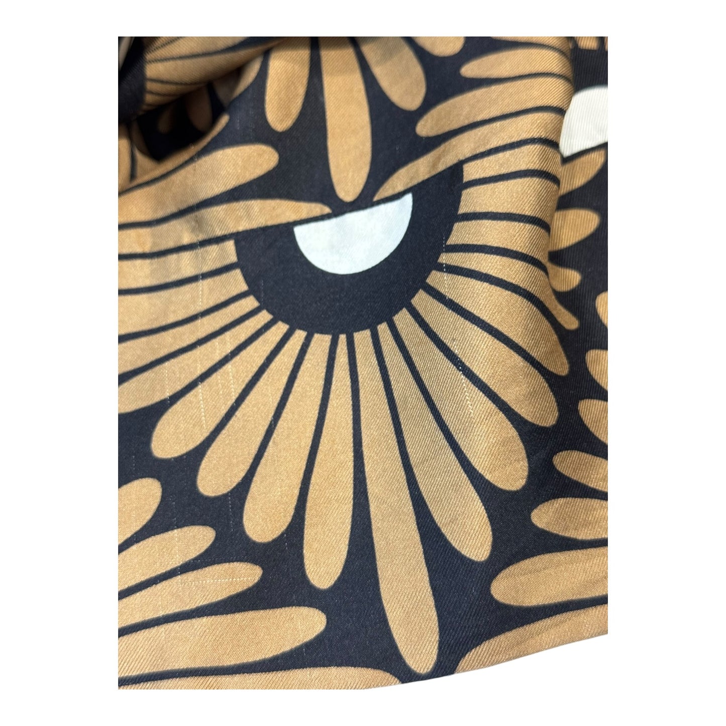 Max Mara Studio Tan and Black Silk Top - 12