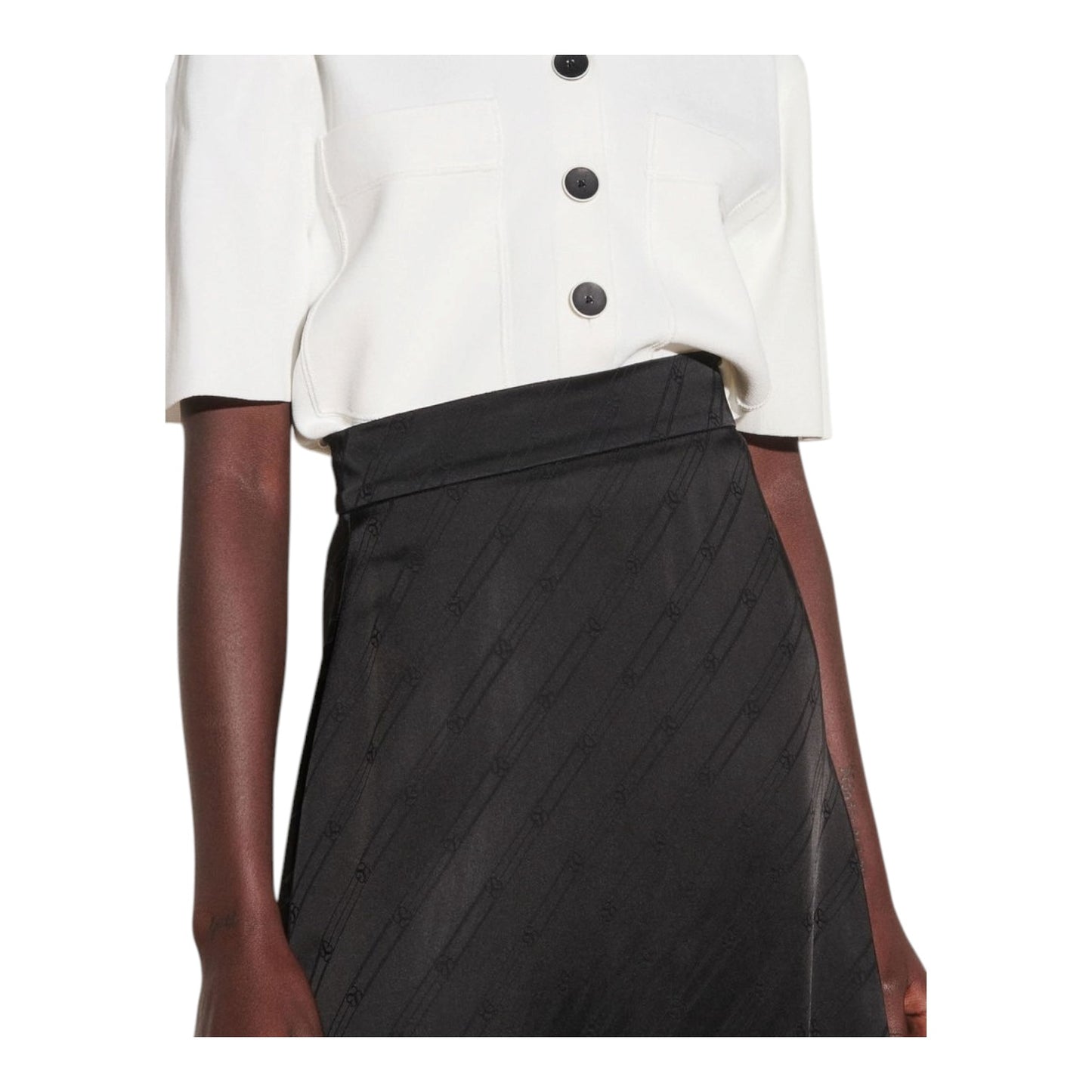 Sandro Midi Skirt in Jacquard Fabric - 10/12