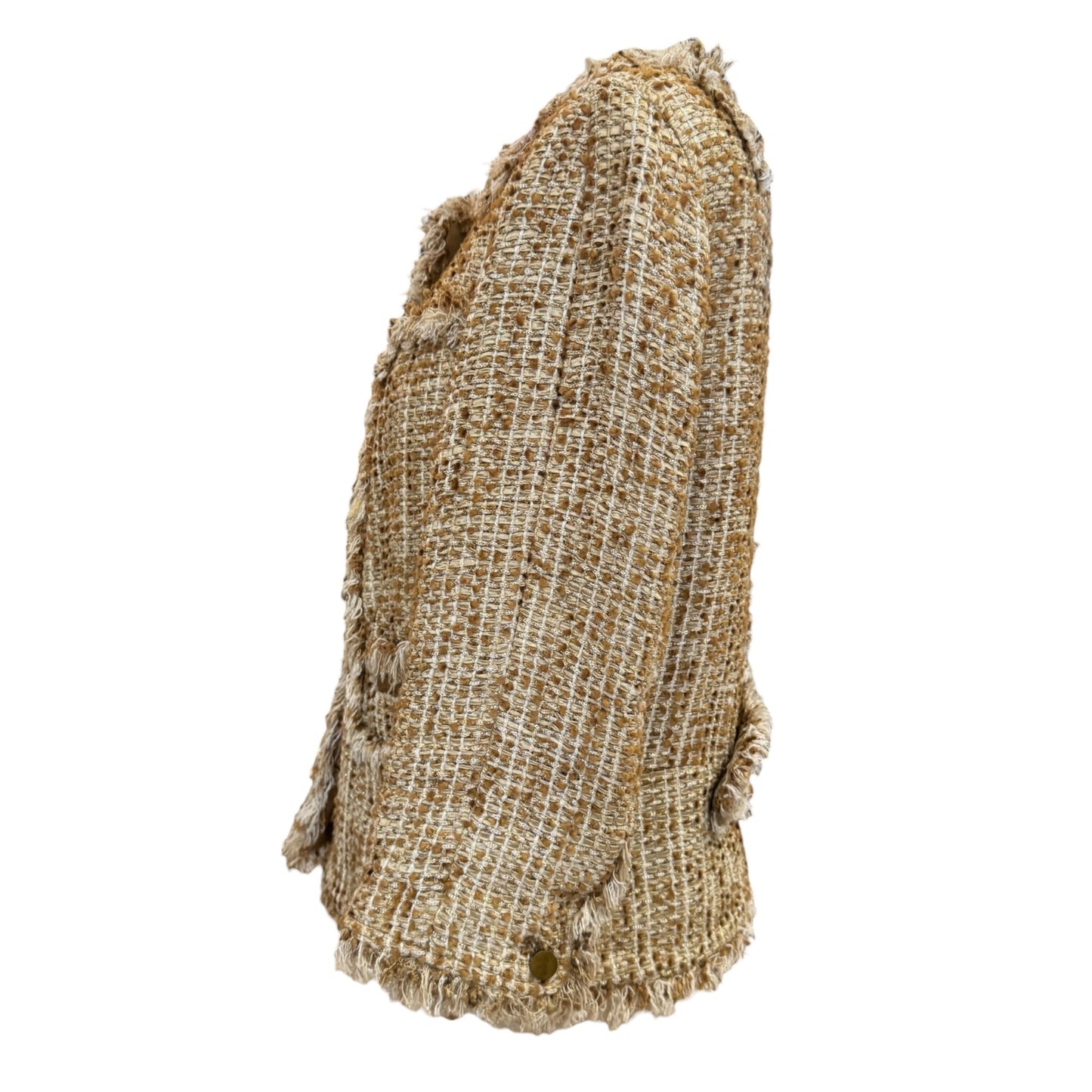 Tory Burch Gold Tweed Jacket - 10