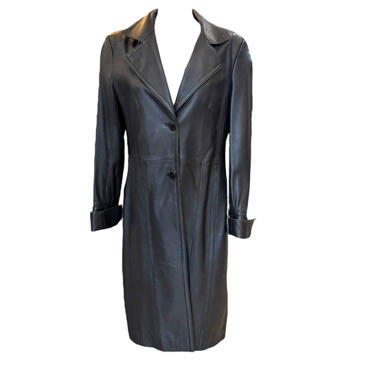 Claudia Strater Black Leather Coat - 10/12