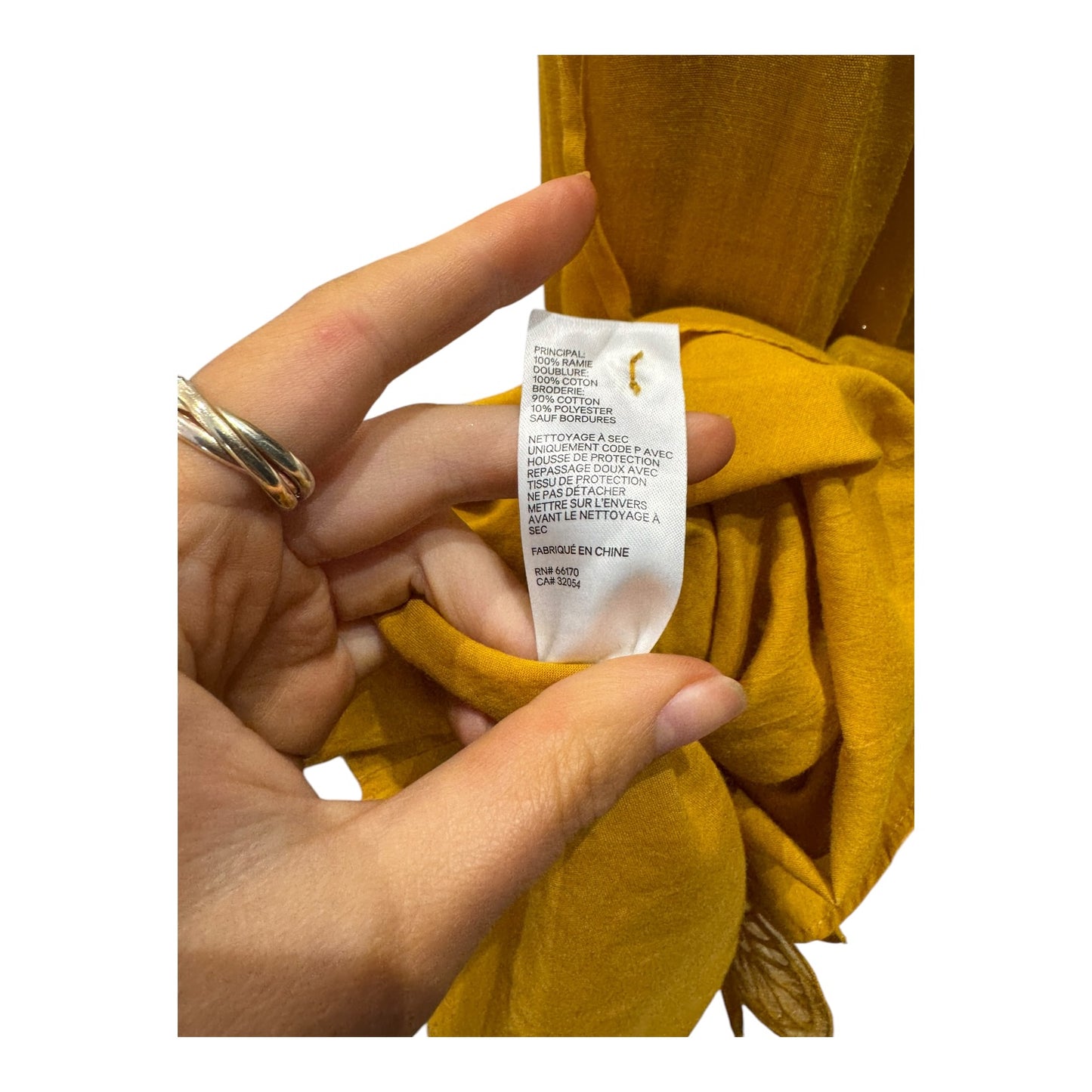 Zimmermann Mustard Teddy Scallop Midi Skirt - 8/10