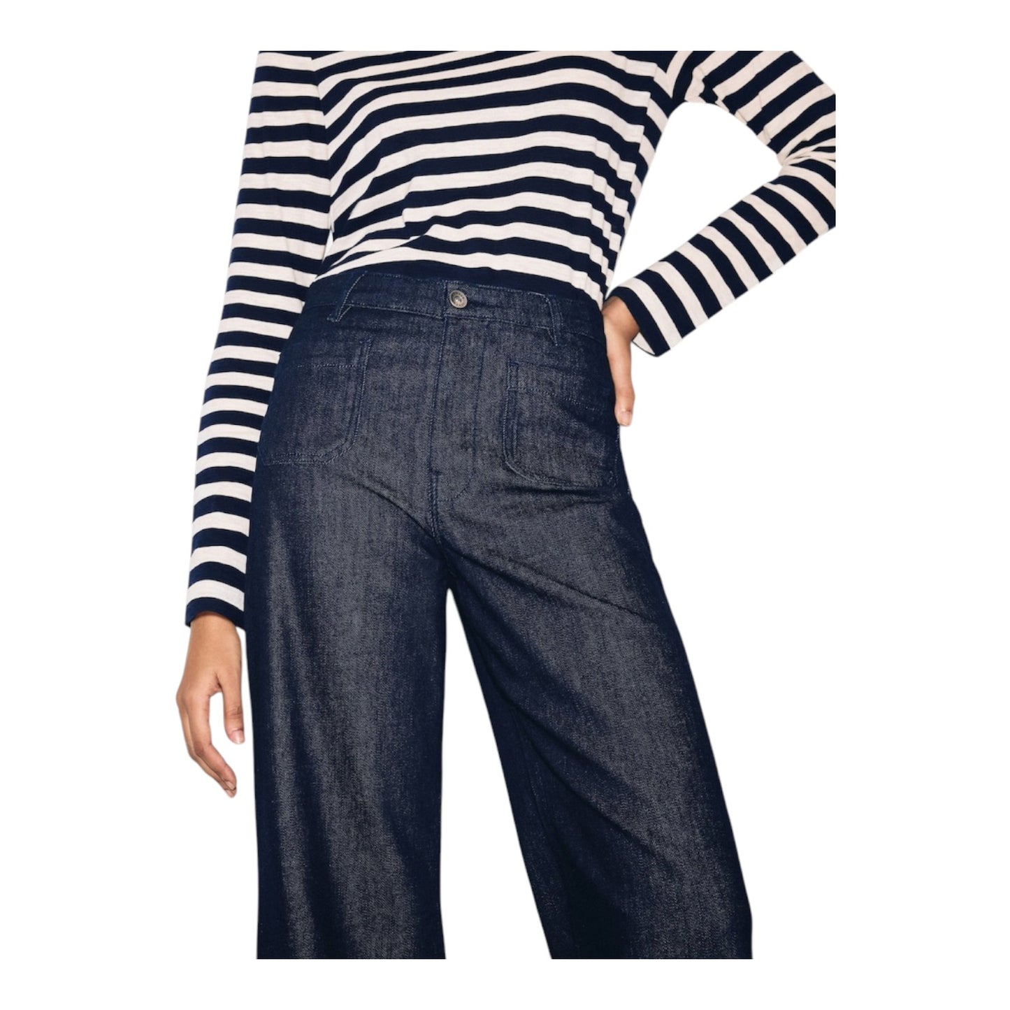 Jigsaw Blue Rhea Patch Pocket Jeans - 10