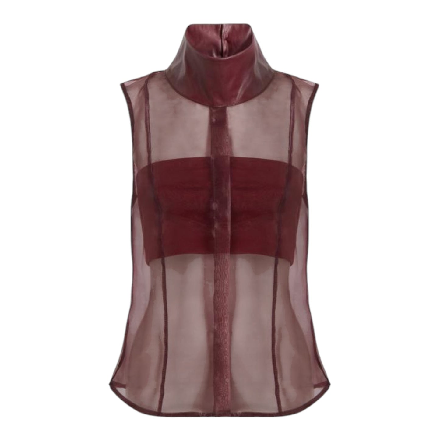 Coloma's Fiorella Burgundy Organza Top - 8/10 - NEW