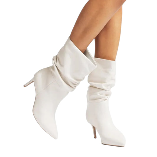 Carvela Cream Slouch Boots - 6 - NEW