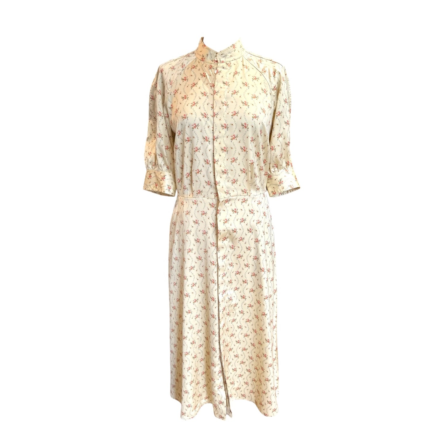 Ralph Lauren Floral Print Satin Tea Dress - 10