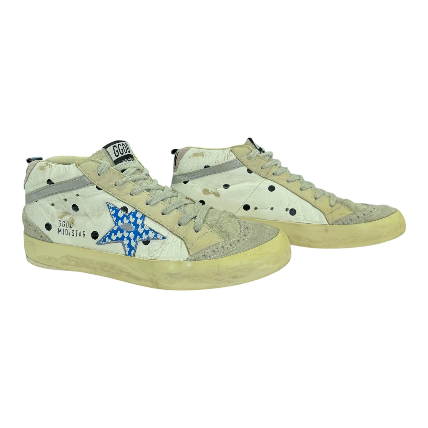 Golden Goose Mid Star in Polka Dot - 38/5