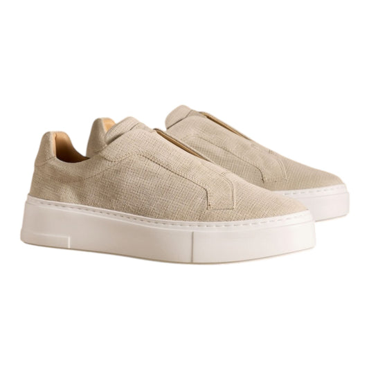 Russell & Bromley Neutral Park Mid Flatform Laceless Trainers - 37/4 - NEW