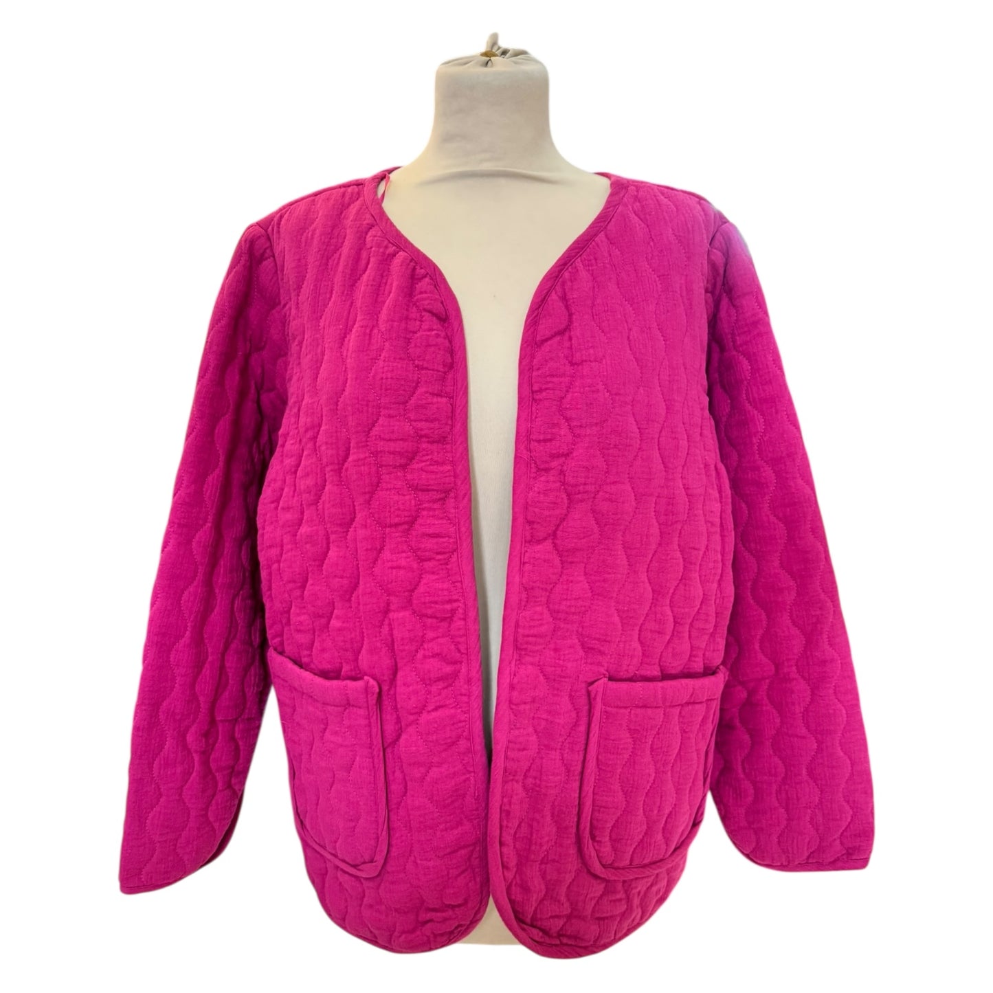 Mudflower Pink Cotton Quilted Jacket - 12