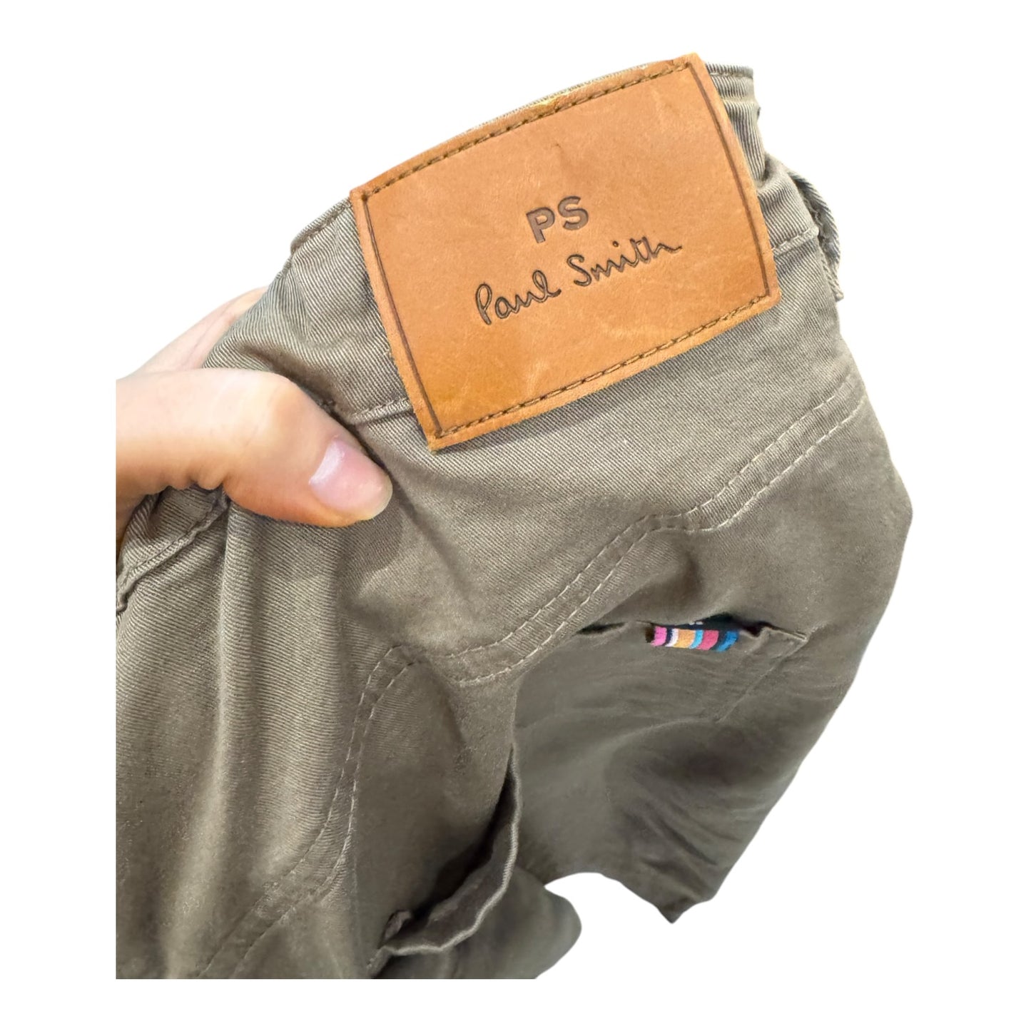 Paul Smith Brown Chino Barrel Leg Trousers - 12 - NEW