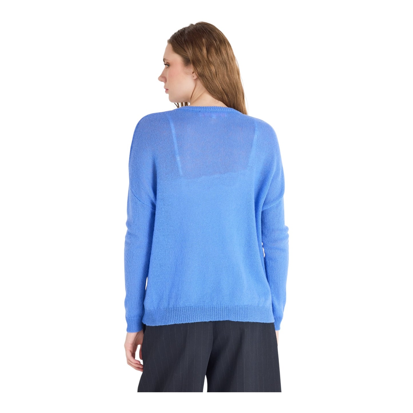 Absolute Cashmere Angelica V Neck Sweater in Cornflower Blue - 10