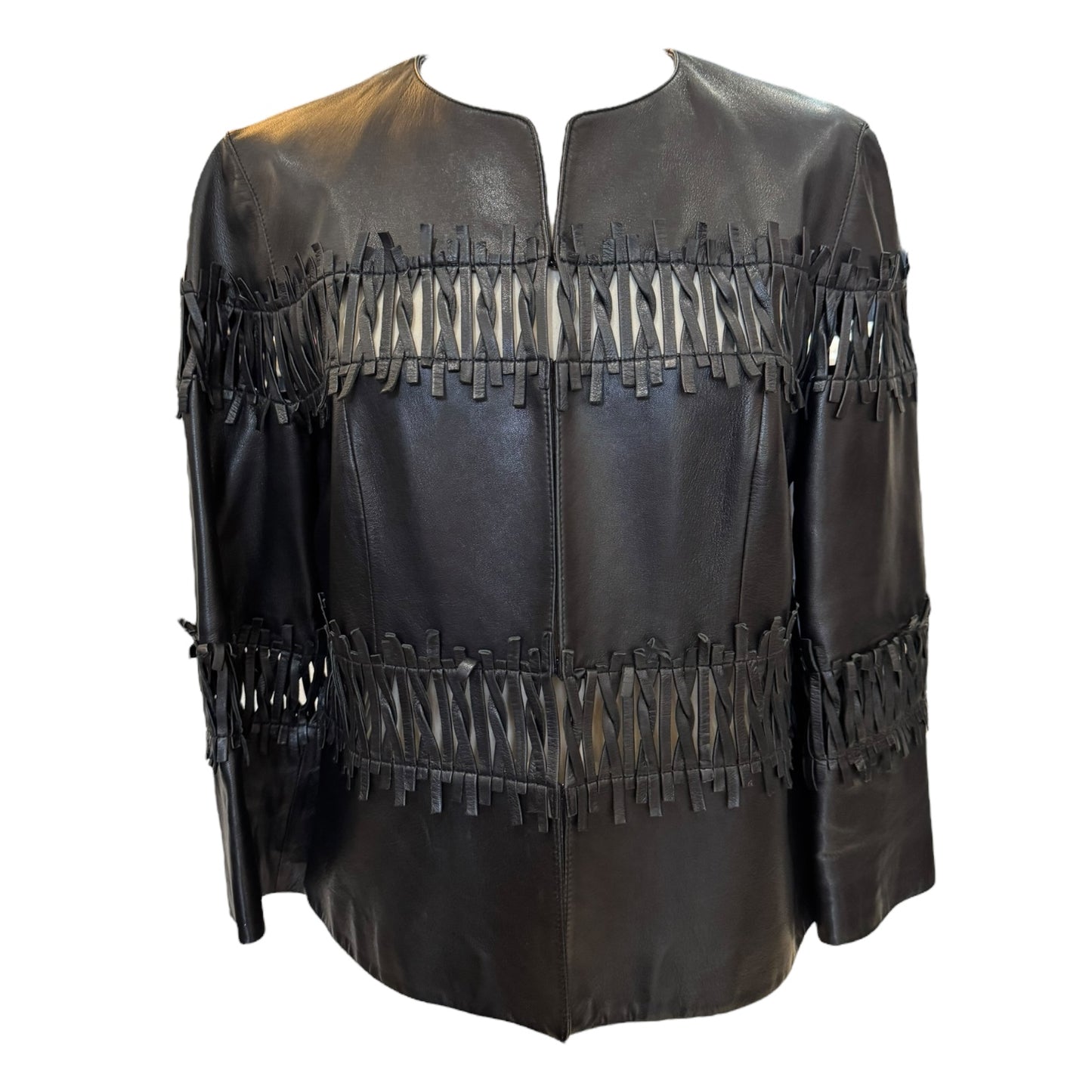 Lafayette 148 Black Leather Jacket - 10/12