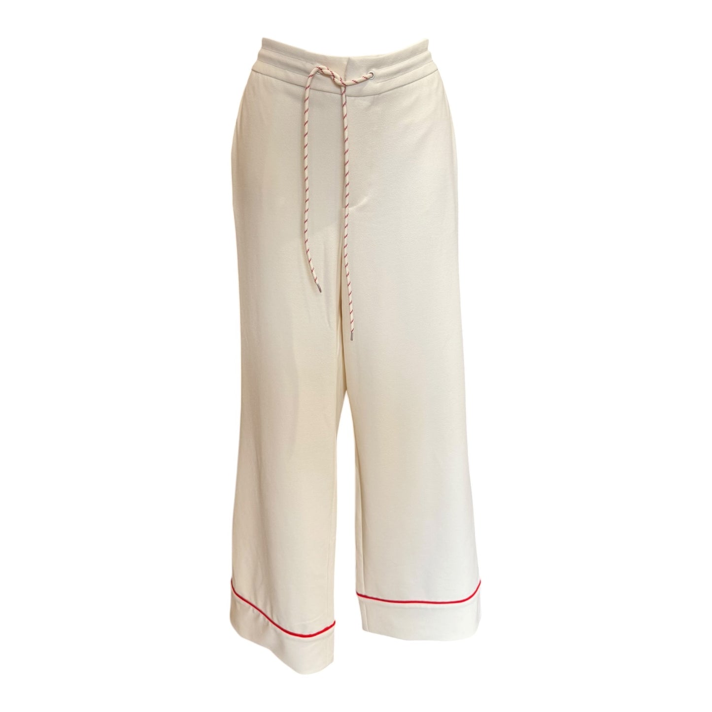 Essentiel Antwerp Off White Red Trim Trouser Suit - 14 - NEW