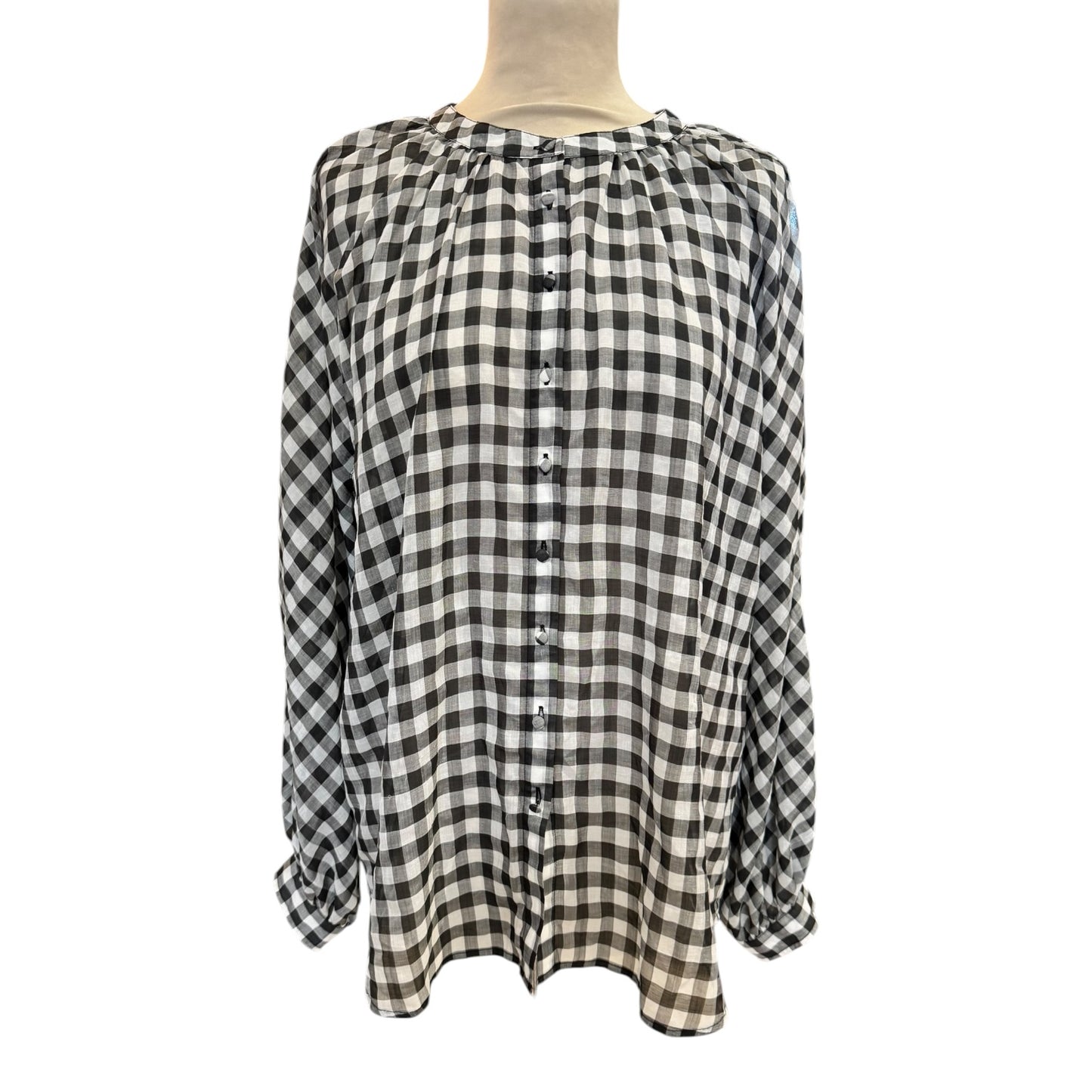 Comptoir des Cotonniers Black and White Gingham Shirt - One Size