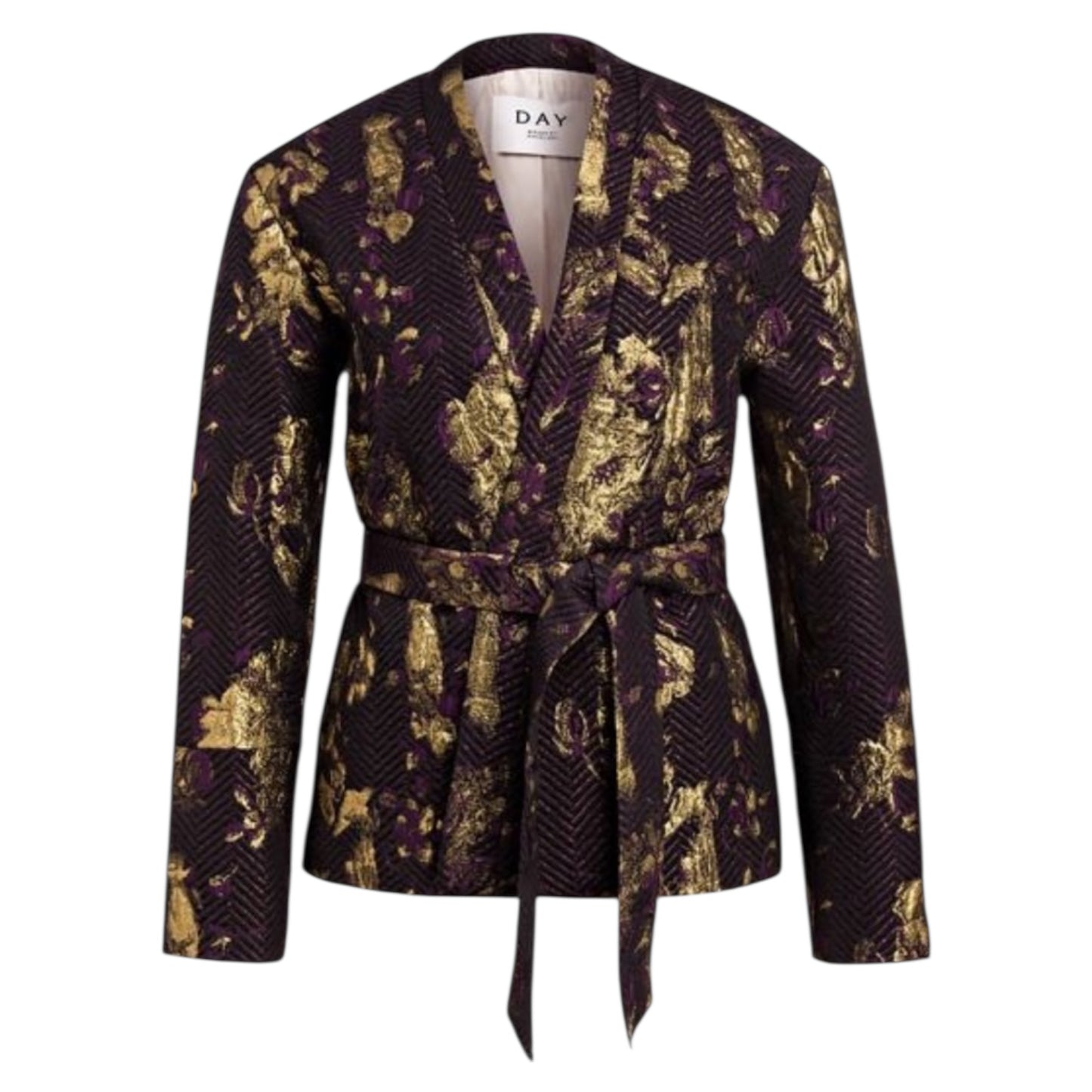 Day Birger et Mikkelson Purple and Gold Brocade Jacket - 10/12