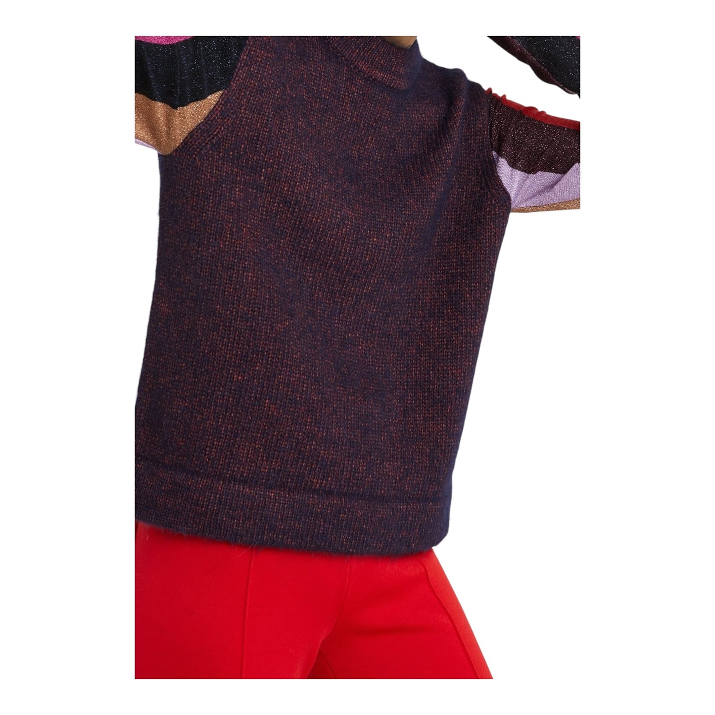 Paul Smith Lurex Sleeve Knit Jumper - 12/14 - NEW