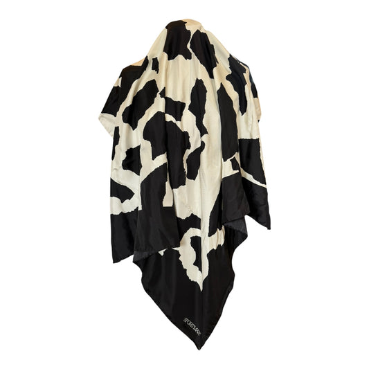 Sportmax Black and White Silk Scarf