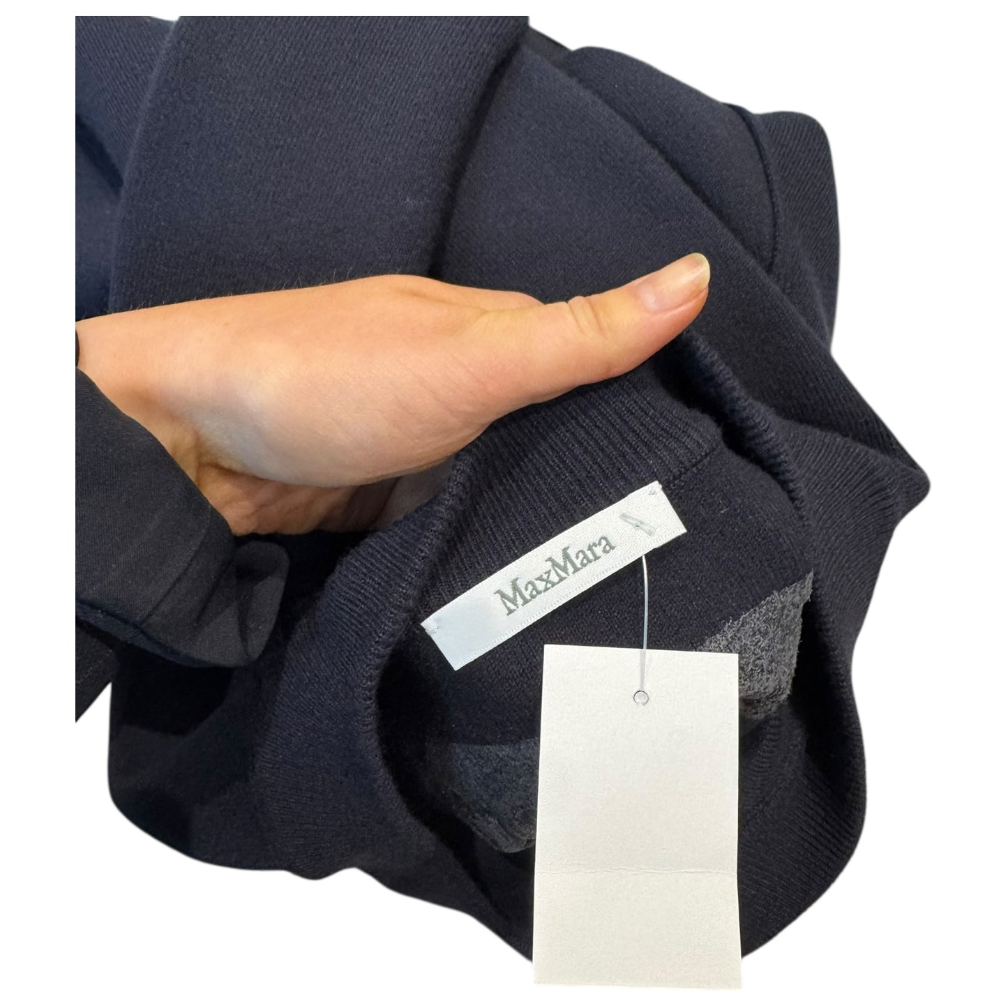 Max Mara Navy Wool Blend Dress - 12