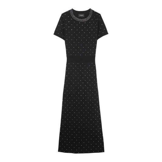The Kooples Black Silver Studded Dress - 8