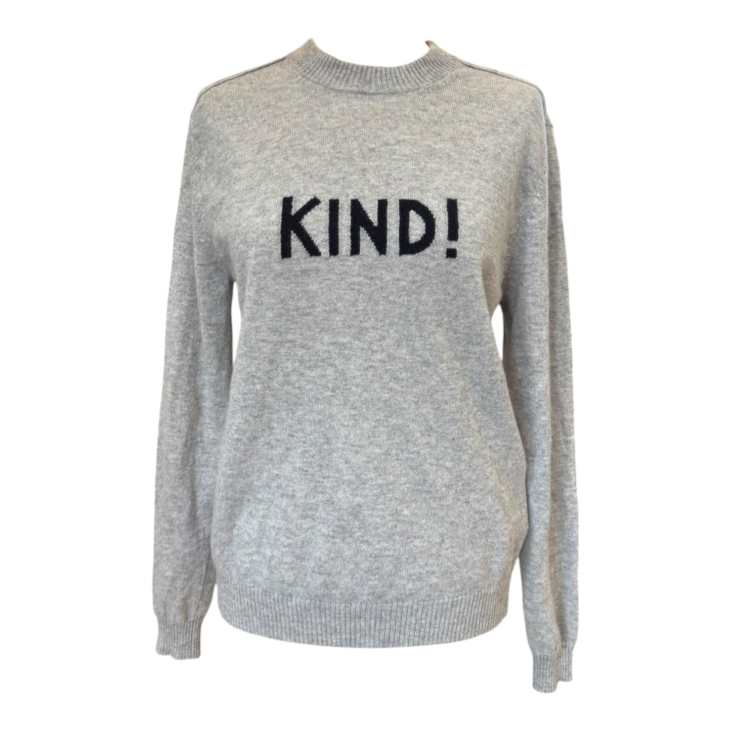 Bella Freud Grey 'Kind!' Pure Cashmere Jumper - 8/10 - NEW