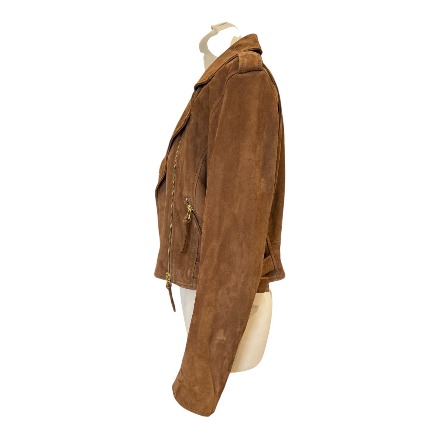 Sezane Brown Suede Zig Jacket - 8/10