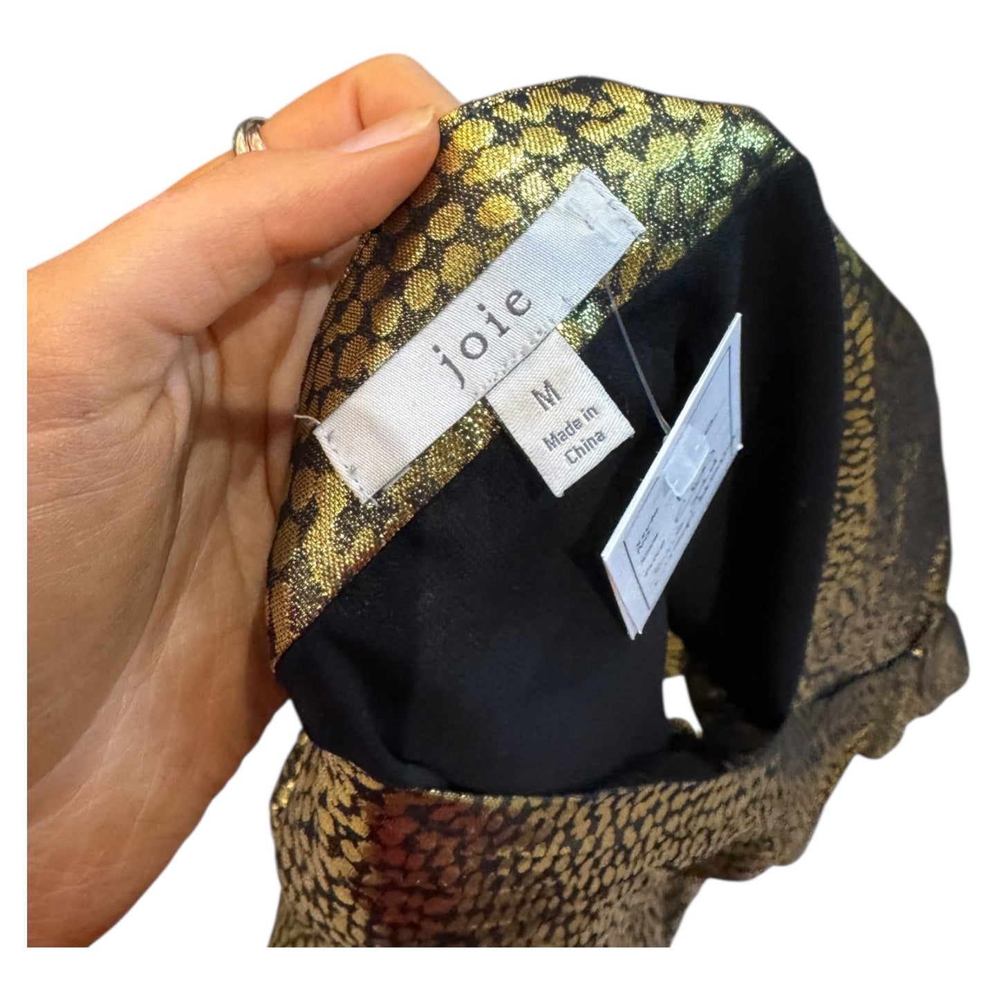 Joie Gold Metallic Blouse - 12