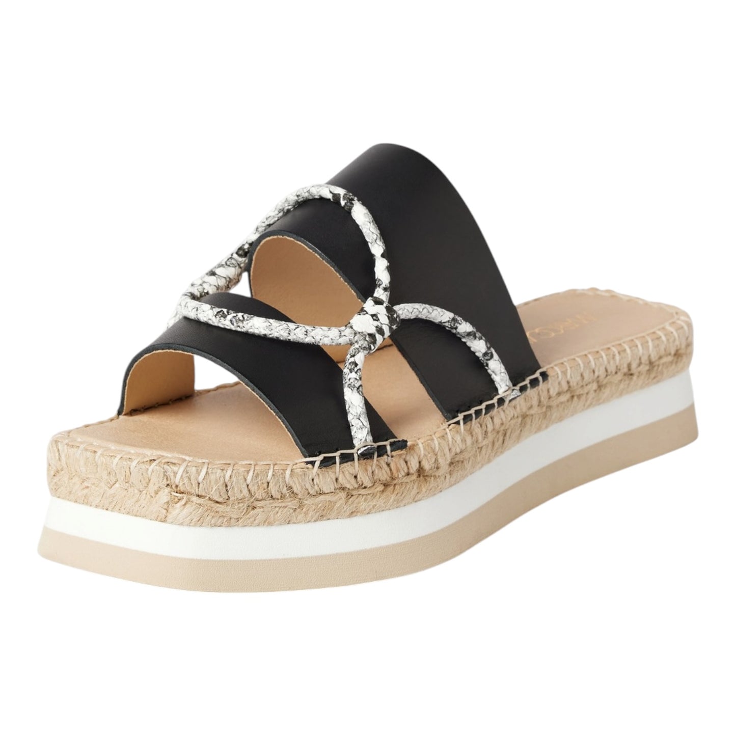 Marc Cain Black and Snake Print Espadrille - 40/7