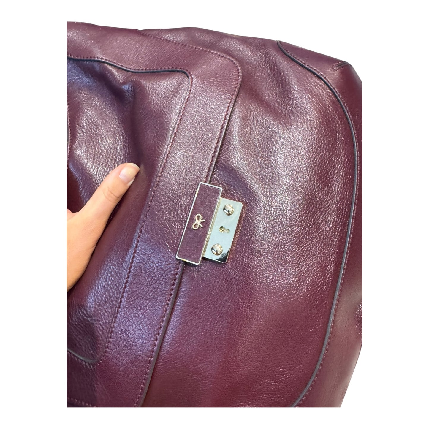 Anya Hindmarch Burgundy Berwick Shoulder Bag