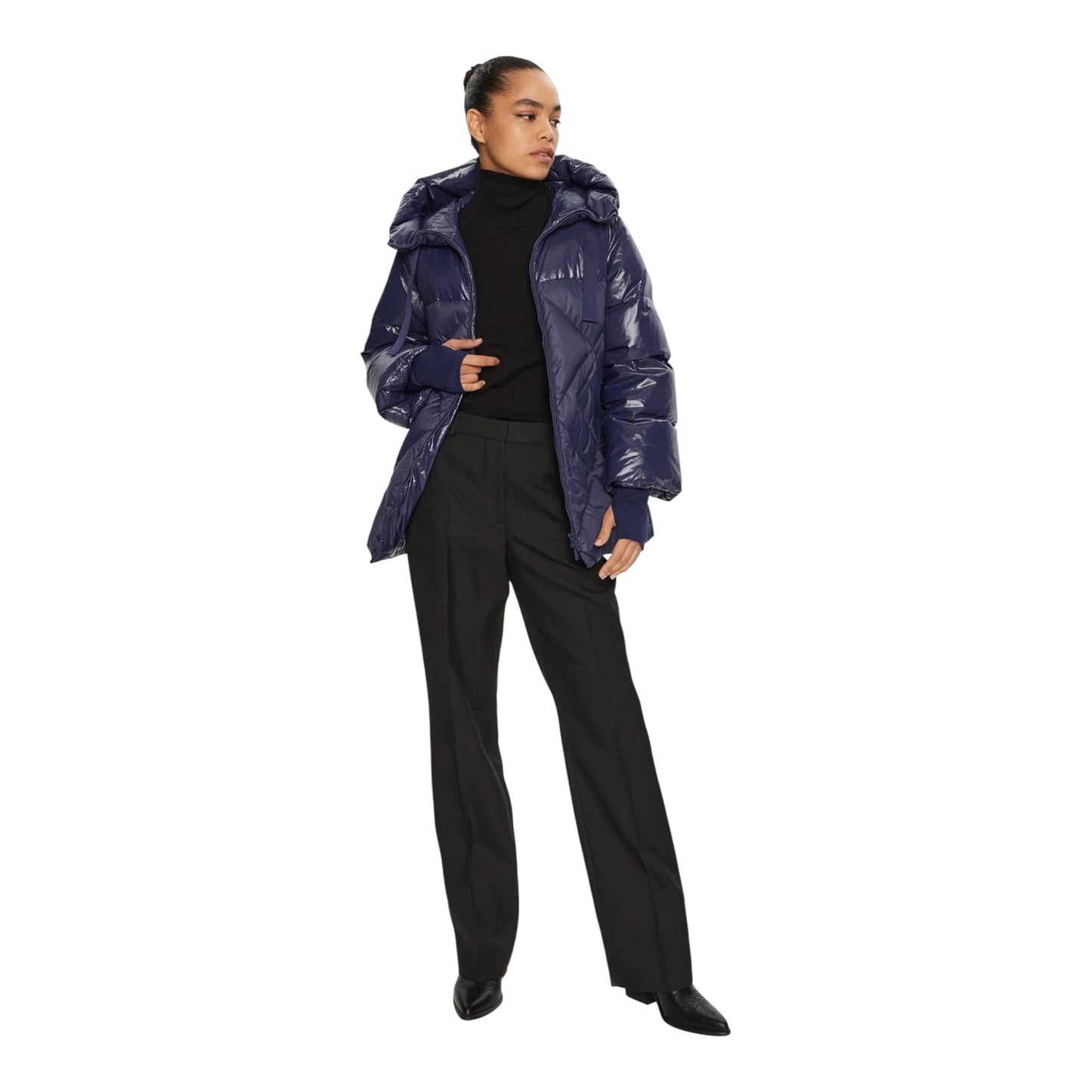 Marella Navy Puffer Coat - 8/10